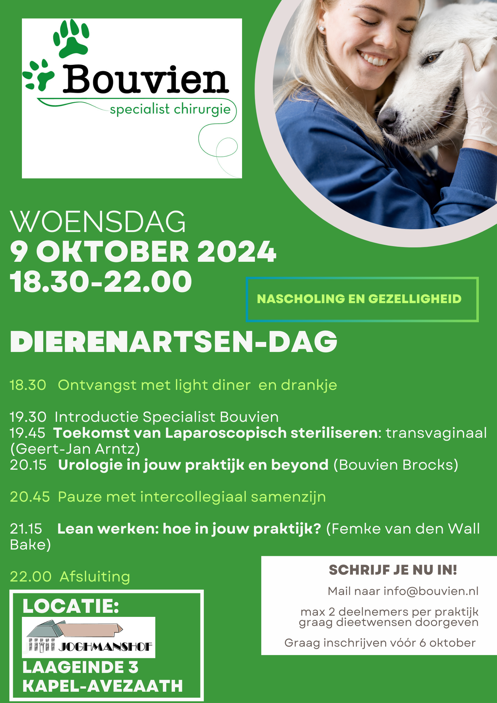 Dierenartsen dag 9 oktober 2024