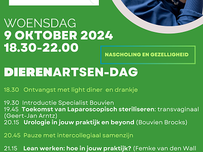 Dierenartsen dag 9 oktober 2024